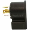 Ac Works NEMA L15-30P 3-Phase 30A 250V Elbow 4-Prong Locking Male Plug with UL, C-UL Approval ASEL1530P